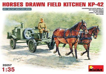 Советская полевая кухня в упряжке 1/35 КП-42 MiniArt 35057 , сборная модель Миниарт MA35057 фото