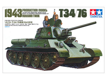 Советский средний танк 1/35 Т-34/76 мод. 1943 Tamiya 35059 , сборная модель танка Тамия TAM35059 фото