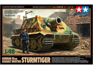 Немецкая штурмовая пушка 1/48 38cm Sturmtiger Tamiya 32591 , сборная модель САУ Штурмтайгер Тамия TAM32591 фото