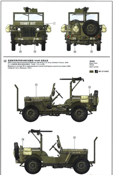 Сборная модель 1/35 Американский автомобиль повышенной проходимости Willys MB Менг VS-011 VS-011 фото