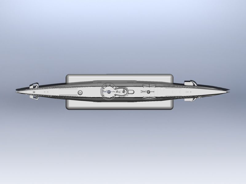 Збірна модель ICM - U-Boat типу IIВ, німецький підводний човен (1943 р.) (S.010) ICMS010 фото