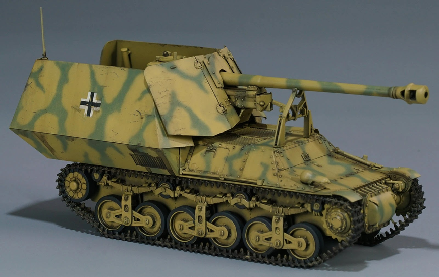 Немецкая Ж/Д-платформа и САУ 1/35 50t SSy45 & Sd.Kfz.135 Marder I Zimi Model ZM35075 , сборная модель ZM35075 фото