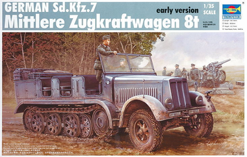 Немецкий полугусеничный тягач 1/35 Sd.Kfz.7 Mittlere Zugkraftwagen 8t (Early) Trumpeter 01514 , сборная модель TR01514 фото