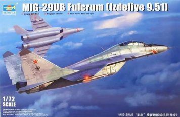 Сборная модель 1/72 Истребитель МиГ-29УБ Fulcrum 9.51 Трумпетер 01677 TR01677 фото