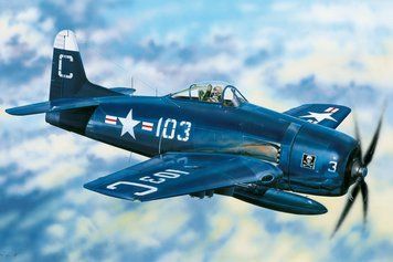Американський винищувач 1/48 Grumman F8F Bearcat HobbyBoss 80358 , збірна модель Біркар Хобібос HB80358 фото
