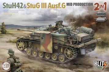 Сборная модель 1/35 немецкая противотанковая САУ StuH42 и StuG III Ausf.G (2 в 1) Takom 8017 TK8017 фото