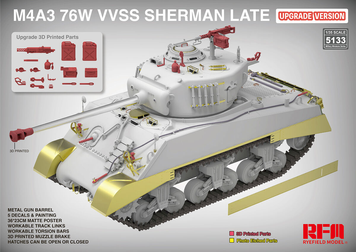 Американский средний танк 1/35 M4A3 Sherman 76W VVSS Late Upgrade Version Rye Field Model RM-5133 RM-5133 фото