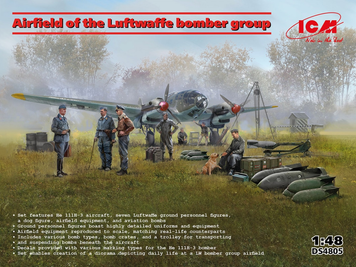 Сборная модель ICM 1/48 Аэродром бомбардировочной группы Люфтваффе DS4805 ICMDS4805 фото
