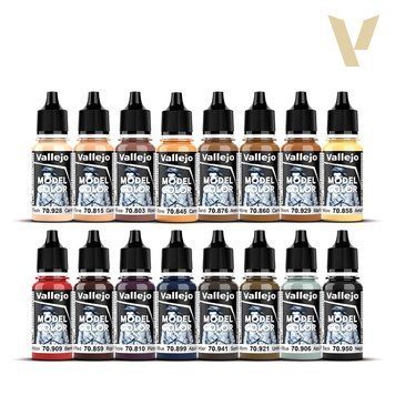Набор акриловых красок Model Color Лицо & Кожа (Face & Skin Tones) 16 шт VAL 70258 VAL 70258 фото
