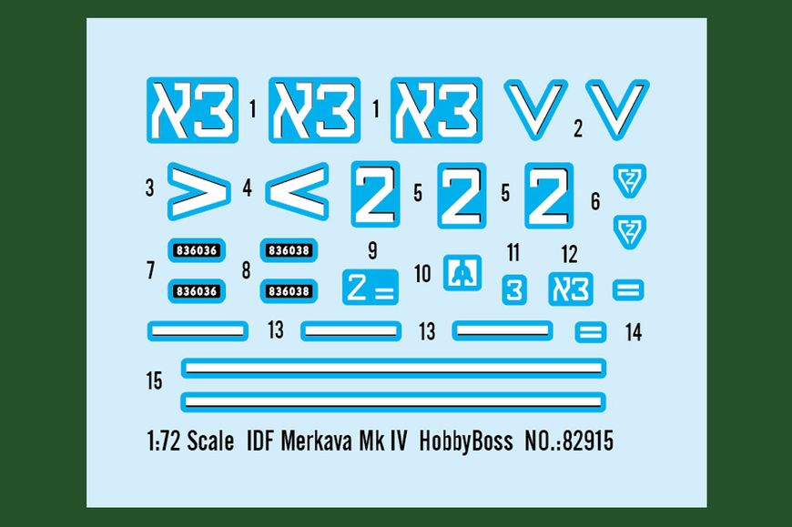 Збірна модель 1/72 ізраільський танк IDF Merkava Mk IV HobbyBoss 82915 HB82915 фото