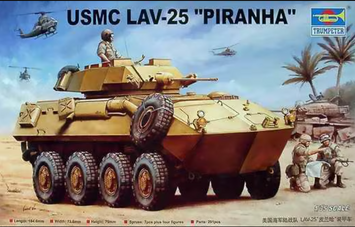 Сборная модель 1/35 канадская БРДМ Пиранья (USMC LAV-25 &ldquo;PIRANHA&rdquo; w/M242) Trumpeter 00349 TR00349 фото
