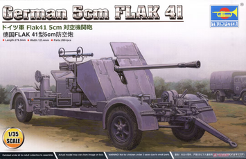 Немецкая зенитная установка 1/35 5 cm Flak 41 Trumpeter 02350 , сборная модель ЗУ Флак Трумпетер TR02350 фото