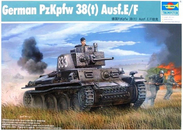Немецкий легкий танк 1/35 Pz.Kpfw. 38(t) Ausf.E/F Trumpeter 01577 , сборная модель танк Трумпетер TR01577 фото