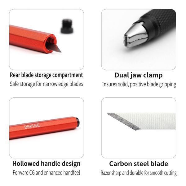 Змінні леза для ножа, вузькі (Narrow Blades for AT-DK Aluminum Alloy Hobby Craft Knife) Dspiae DK-B02 DK-B02 фото