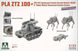 Китайський обт та роботи 1/35 ZTZ 100 + ZRY-222 UCGV + "Robot Wolves" Takom 2222X , збірна модель танк Таком TK2222X фото 9