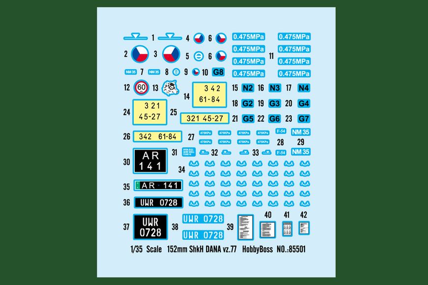 Збірна модель 1/35 152-мм самохідна гармата-гаубиця vz.77 Dana HobbyBoss 85501 HB85501 фото