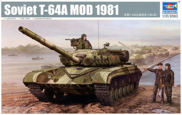 Советский основной боевой танк 1/35 Т-64А мод. 1981 Trumpeter 01579 , сборная модель обт Трумпетер TR01579 фото