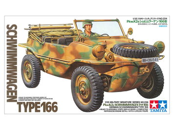 Німецький автомобіль-амфібія 1/35 Schwimmwagen Type 166 Tamiya 35224 , збірна модель Свімваген Тамія TAM35224 фото