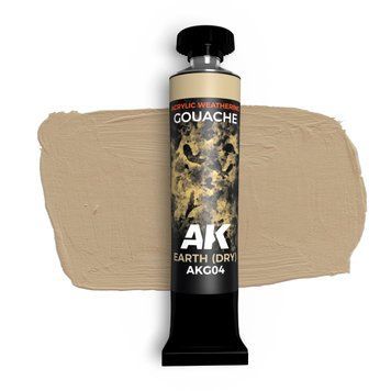 Гуаш фарба для везерінгу AK Gouache Суха Земля (Earth Dry) 20 мл AK-Interactive AKG04 AKG04 фото