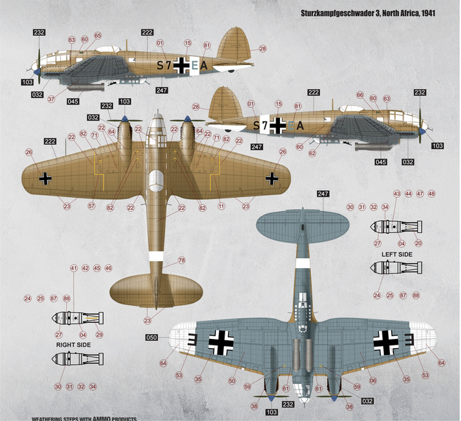 Німецький бомбардувальник 1/35 Heinkel He 111 H-6 Border Model BF-018 , збірна модель літак Хеншель Бордер BF-018 фото