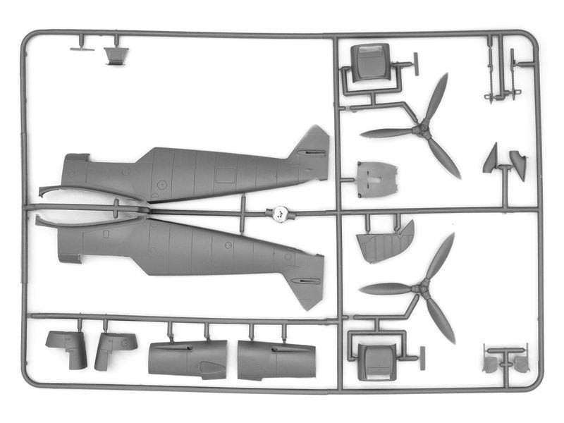 Збірна модель ICM 1/48 Месершмит Bf 109F-4/B, німецький винищувач-бомбардувальник 2 Світової війни (48104) ICM48104 фото