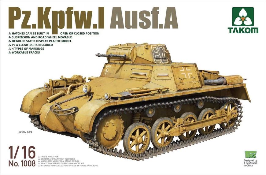 Сборная модель Танк 1/16 Pz.Kpfw.I Ausf.A Таком 1008 1008 фото