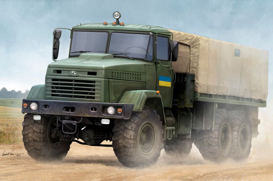 Збірна модель 1/35 Український KrAZ-6322 "Soldier" Cargo Truck HobbyBoss 85512 HB85512 фото