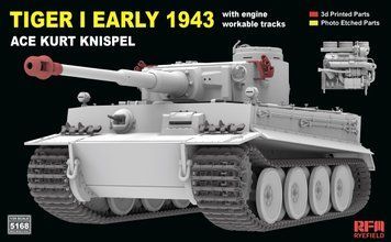 Немецкий тяжелый танк 1/35 Tiger I Early 1943 Ace Kurt Knispel Rye Field Model 5168 , сборная модель Тигр РФМ RM-5168 фото