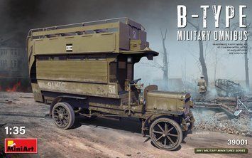 Британский военный омнибус 1/35 (Military B-Type Omnibus) MiniArt 39001 , сборная модель омнибуса Миниарт MA39001 фото