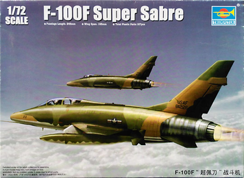 Американский истребитель 1/72 North American F-100F Super Sabre Trumpeter 01650 , сборная модель Трумпетер TR01650 фото