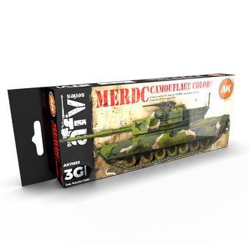 Набір акрилових фарб Камуфляжні Кольори MERDC 3G (MERDC Camouflage Colors 3G) 8 шт AK-Interactive AK11653 AK11653 фото