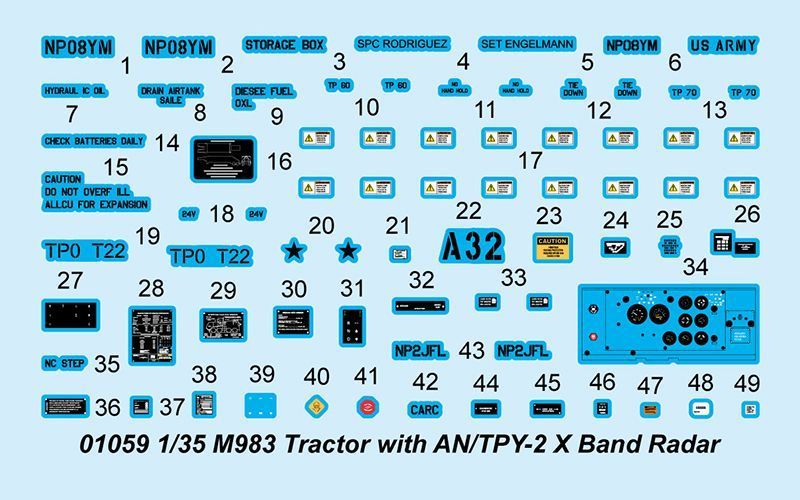 Американский тягач и радиолокационная станция 1/35 M983 HEMTT & AN/TPY-2 (THAAD) X Band Radar Trumpeter 01059 TR01059 фото