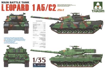 Сборная модель Танк 1/35 Main Battle Tank Леопард 1 A5/C2 Таком 2004 2004 фото