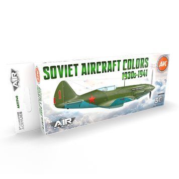 Набор акриловых красок для советских самолетов 1930-х &mdash; 1941 годов 3G (Soviet Aircraft Colors 1930s-1941 Set 3G) 8 шт AK-Interactive AK11740 AK11740 фото