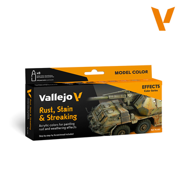Набор красок для создания эффектов Ржавчина, Пятна & Полосы (Rust, Stains & Streaking) 8 шт VAL 70183 VAL 70183 фото