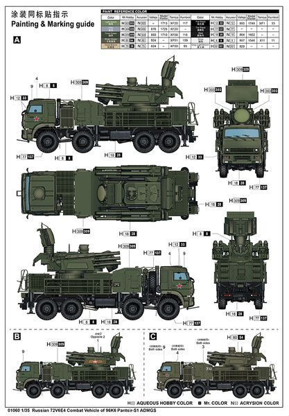 Современный зенитный ракетно-пушечный комплекс 1/35 96К6 &laquo;Панцирь-С1&raquo; (SA-22 Greyhound) Trumpeter 01060 TR01060 фото