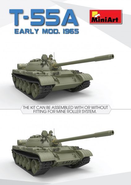 Радянський основний бойовий танк 1/35 Т-55А 1965 (T-55A Interior Kit) MiniArt 37016 , збірна модель Мініарт MA37016 фото