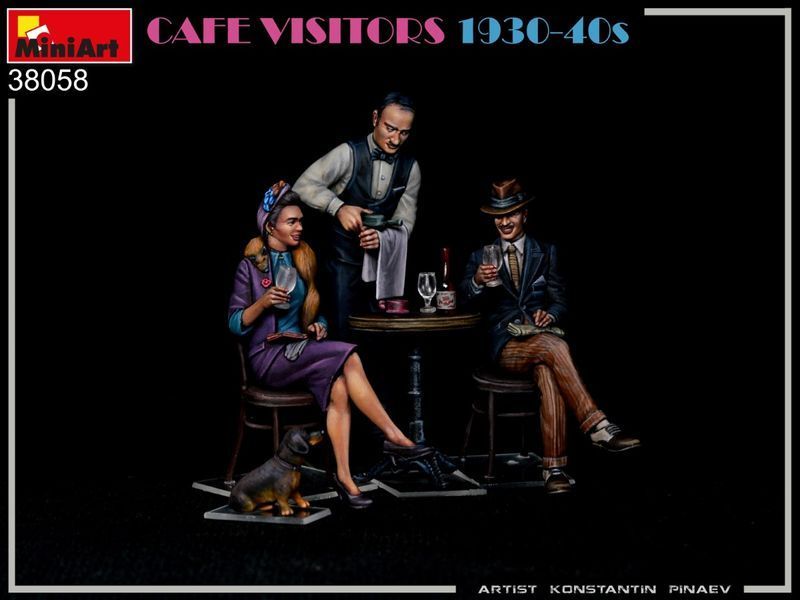 Відвідувачі кафе 1930-40х 1/35 Cafe Visitors 1930&ndash;40s MiniArt 38058 , збірна модель відвідувачі кафе Мініарт MA38058 фото