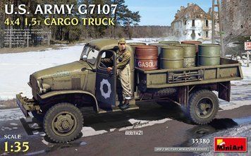 Американська вантажівка 1/35 G7107 4x4 1,5 тонни (U.S. Army G7107 4X4 1,5T Cargo Truck) MiniArt 35380 MA35380 фото