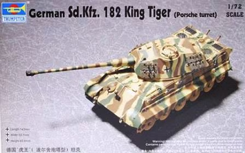 Німецький важкий танк 1/72 King Tiger (Porsche turret) Sd.Kfz. 182 Trumpeter 07202 , збірна модель Трумпетер TR07202 фото