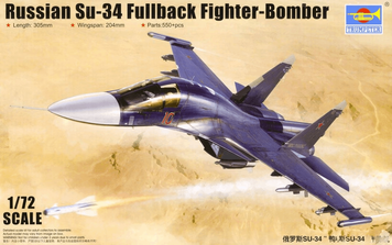 Советский истребитель 1/72 Су-34 Fullback Trumpeter 01652 , сборная модель истребитель Сухой Трумпетер TR01652 фото