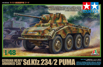 Німецький бронетранспортер 1/48 Sd.Kfz. 234/2 Puma Tamiya 37010 , збірна модель бтр Пума Тамія TAM37010 фото