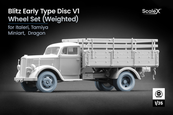 Набор деформированных колес 1/35 для Blitz Early v1 Scale X WW-35006W , набор деталировки Скейл Х WW-35006W фото