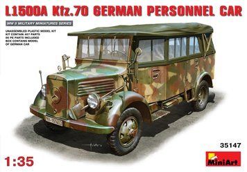 Немецкий грузовик 1/35 L1500A (Kfz.70) (German Personnel Car) MiniArt 35147 , сборная модель Миниарт MA35147 фото