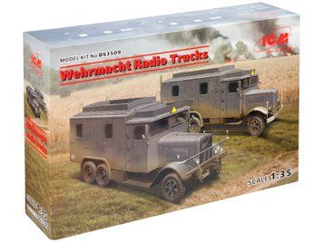 Збірна модель ICM 1/35 Машини радіозв'язку Вермахту (Henschel 33D1 Kfz.72, Krupp L3H163 Kfz.72) (DS3509) ICMDS3509 фото