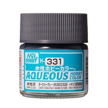 Акриловая краска Aqueous Hobby Colors Темно-серый морской (Dark Seagray BS381C/638) Mr.Hobby H331 H331 фото