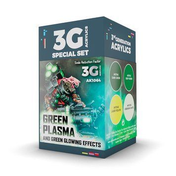 Набір акрилових фарб Зелена плазма та ефект світіння (Wargame Color Set. Green Plasma And Glowing Effect) 4 шт AK-Interactive AK1064 AK1064 фото