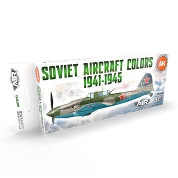 Набор акриловых красок для советских самолетов 1941-1945 годов 3G (Soviet Aircraft Colors 1941-1945 Set 3G) 8 шт AK-Interactive AK11741 AK11741 фото