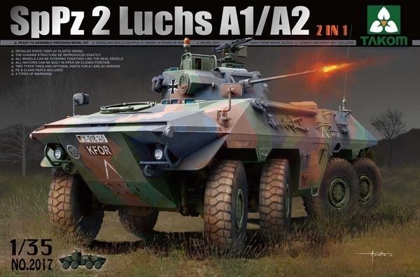 Сборная модель Бронеавтомобіль 1/35 Bundeswehr SpPz 2 Luchs A1/A2 Таком 2017 2017 фото