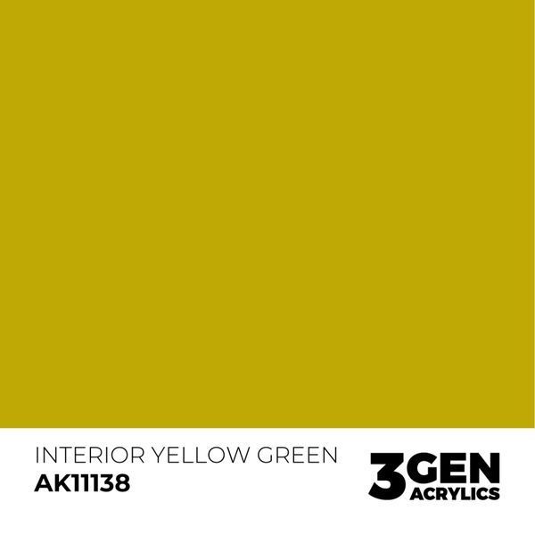 Акрилова фарба Інтер'єр жовто-зелений (Interior Yellow Green) AK-interactive AK11138 AK11138 фото